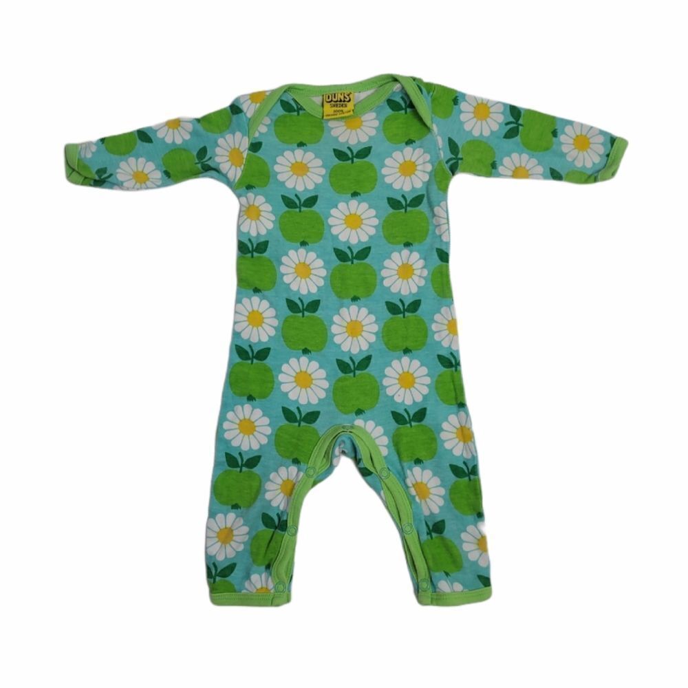 DUNS Sweeden bodysuit green apple &‎ flower long sleeve 62 3m